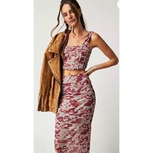 Free People crop top tank And Skirt  - Size sm
